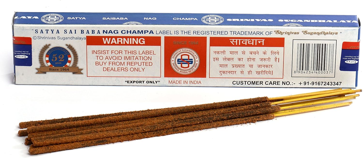 Satya Sai Baba Nag Champa Incense Sticks 15g 2 Packs - Image 2