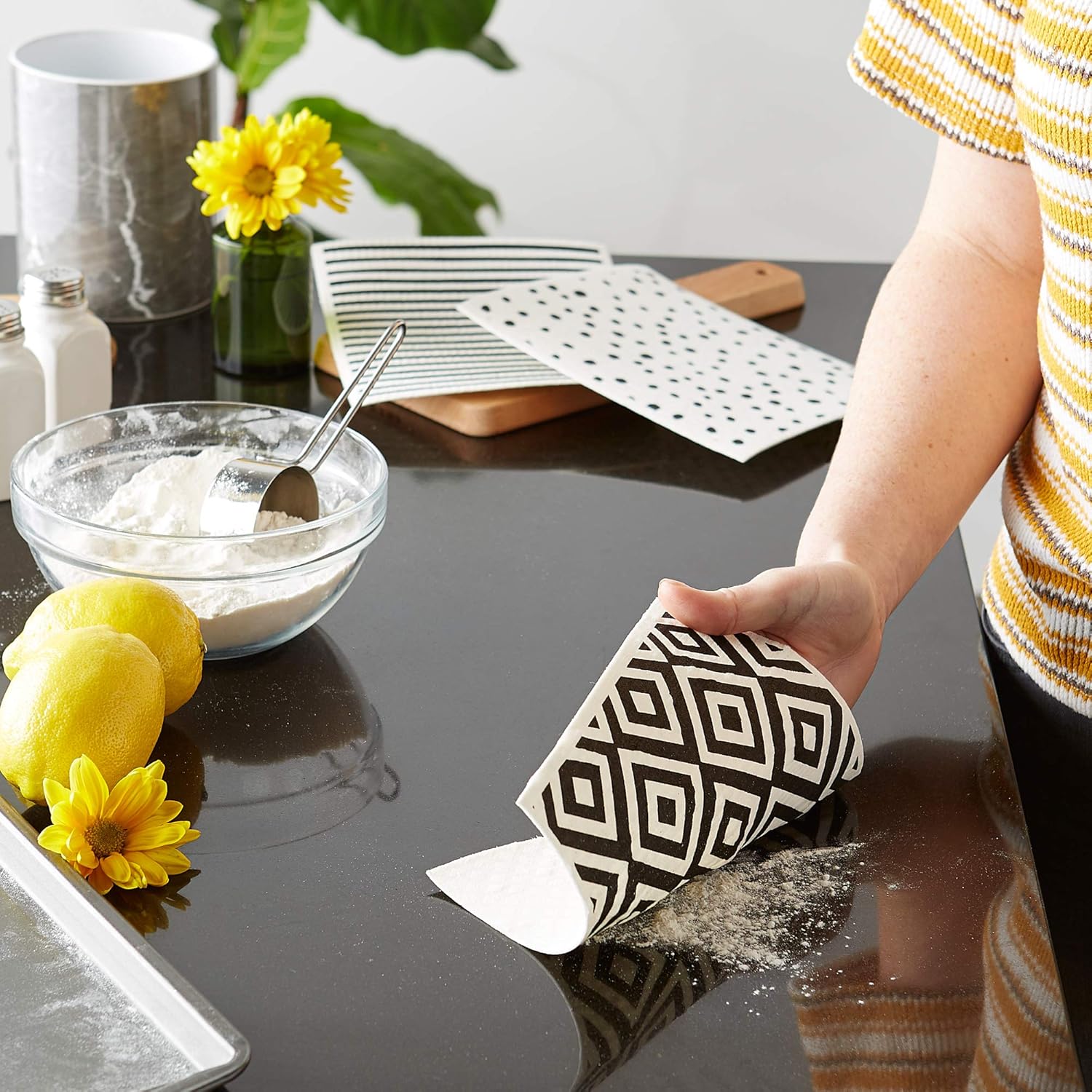Swedish Dishcloths for Kitchen & Cleaning, Reusable, Machine Washable - Image 5