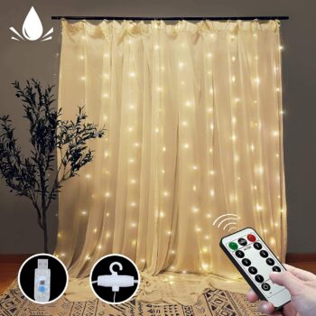 Curtain String Lights with Remote, LT 300 LEDs Window Curtain Fairy Lights