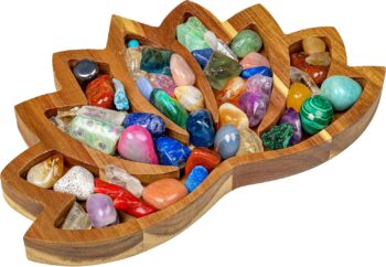 Lotus Crystal Tray for Stones - Display Your Crystals & Healing Stones - Crystal