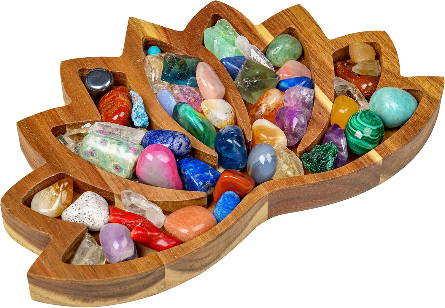 Lotus Crystal Tray for Stones - Display Your Crystals & Healing Stones - Crystal