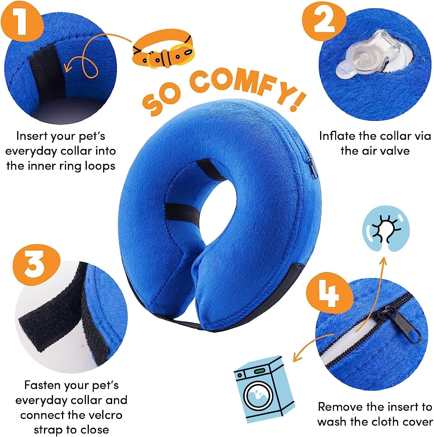 Soft Dog Cone Collar for Large Medium Small Dogs and Cats After Surgery - Image 3