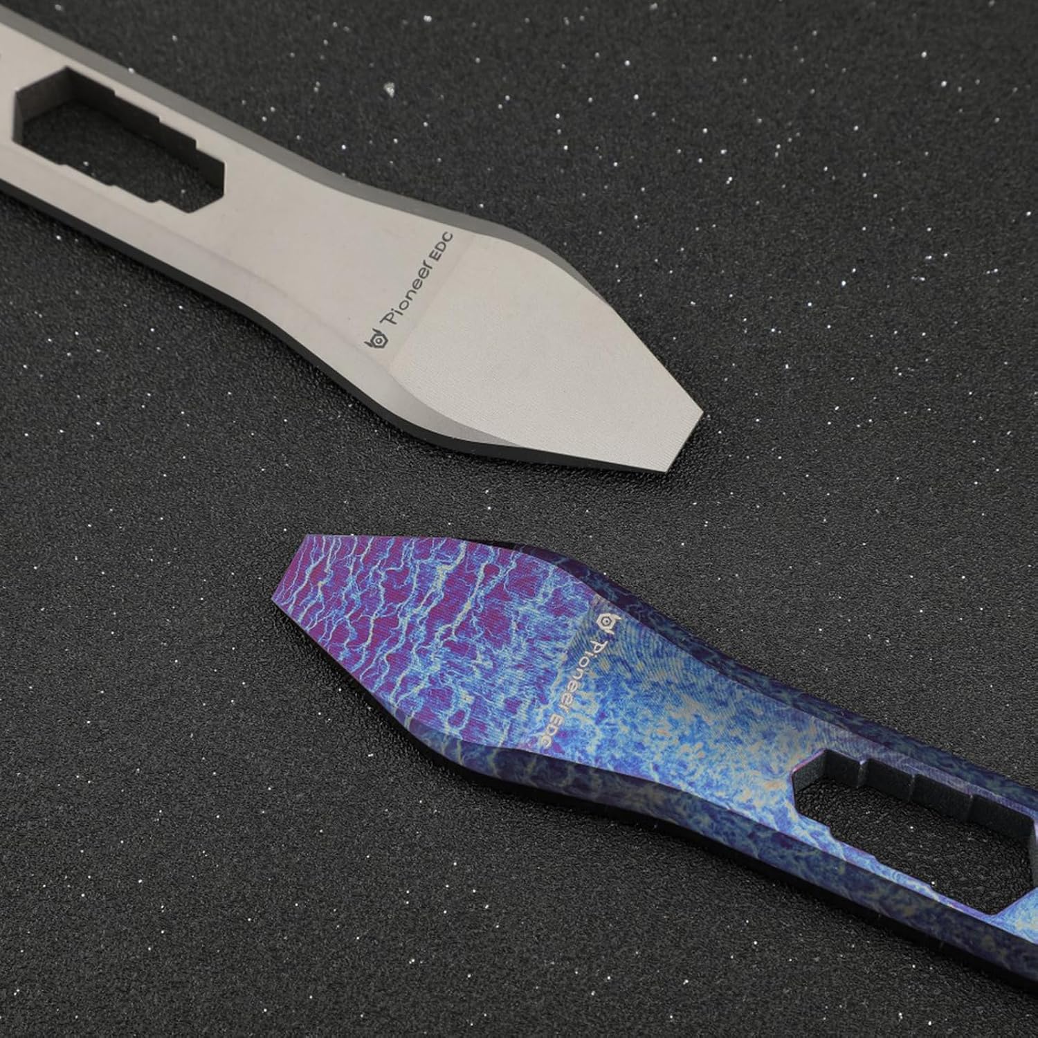 Titanium EDC Pry Bar Multi Tool Bottle Opener Nail Puller Crowbar Wrench - Image 3