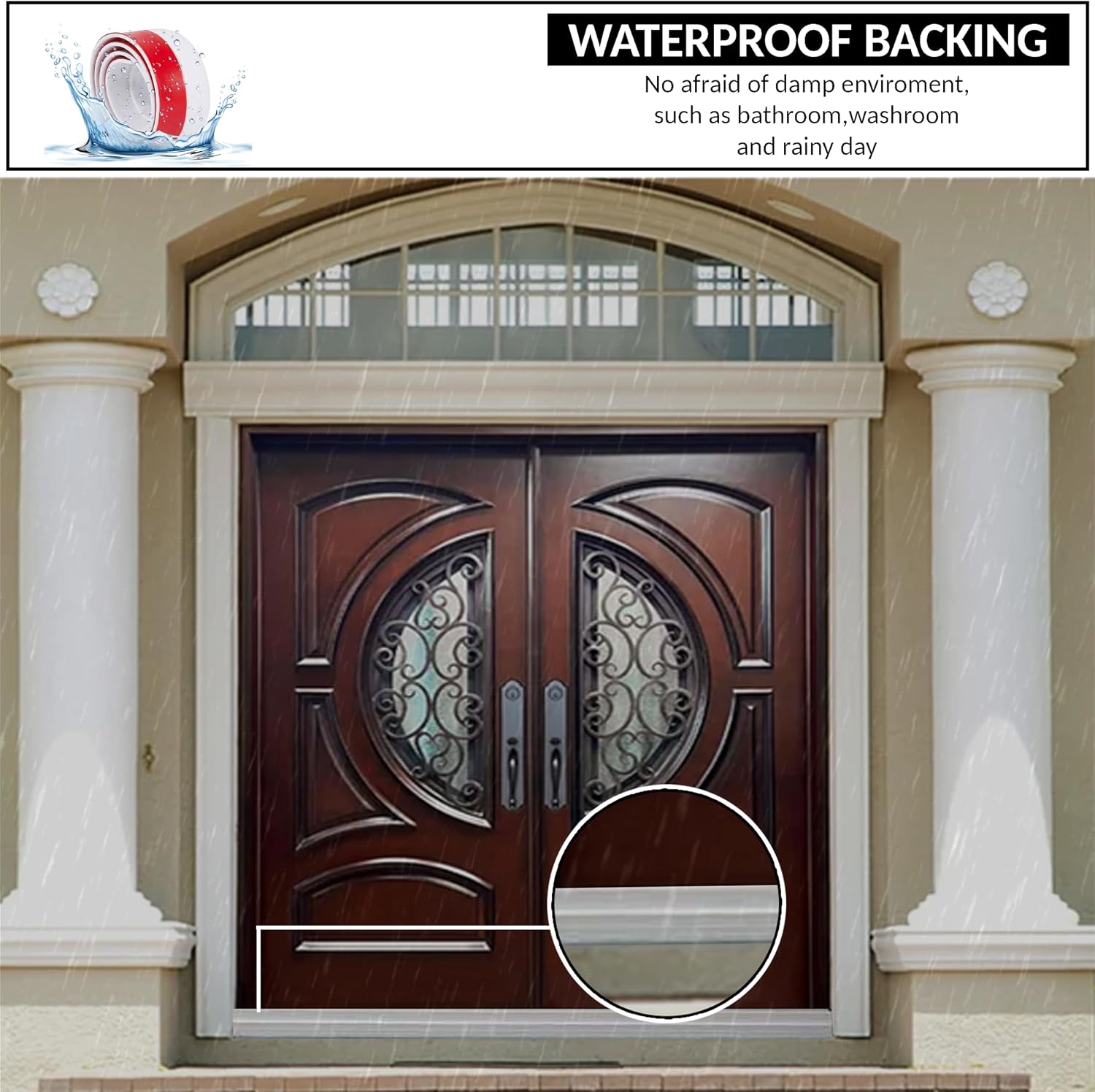 Door Draft Stopper Under Door Seal Weather Stripping for Interior/Exterior Doors - Image 7