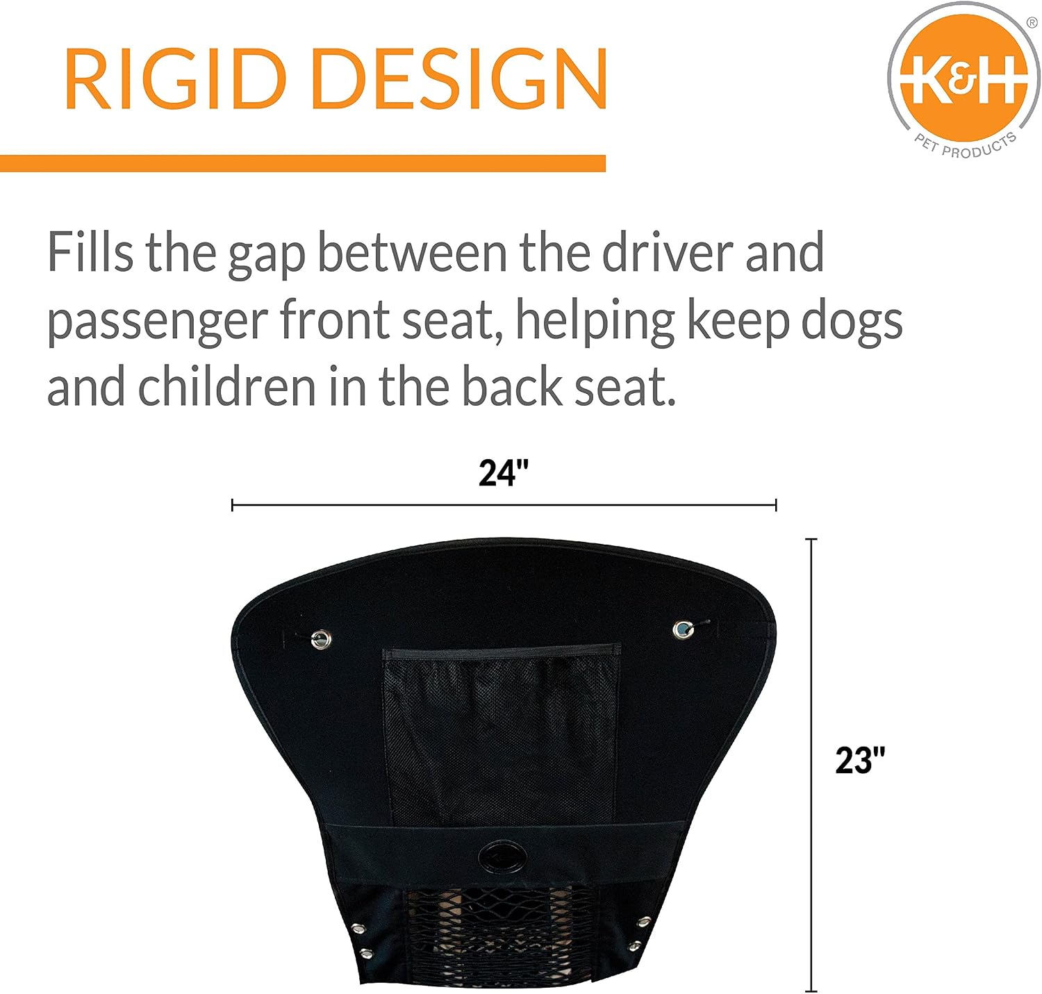 Travel Safety Barrier Black 23" x 24" Black Safety Barrier - Image 2