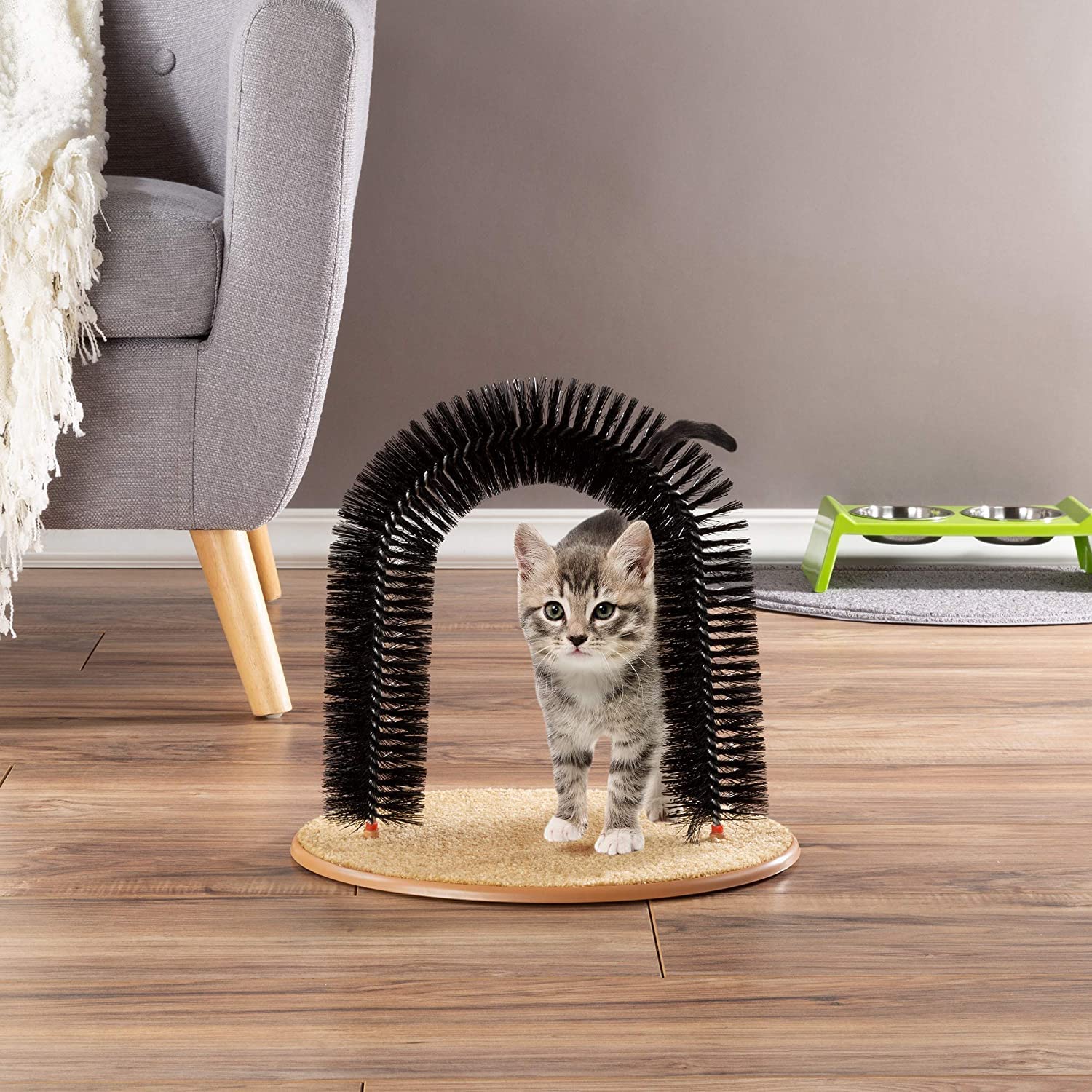 Self Grooming Cat Arch, Cat Scratcher Toys, Cat Brush for Grooming with Cat - Image 7