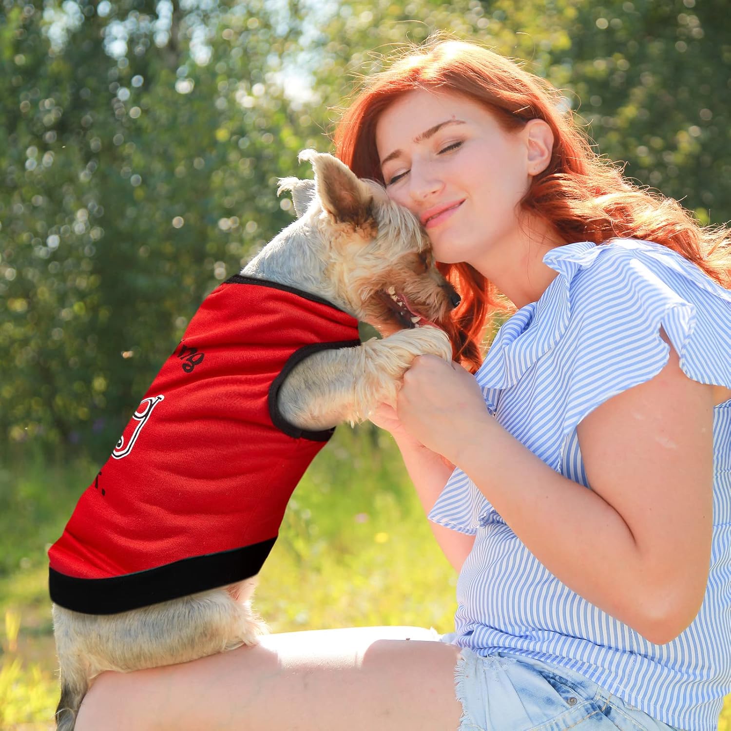 8 Pieces Dog Shirts Boy Funny Printed Puppy Shirts Summer Male Soft Dog Clothes - Image 6
