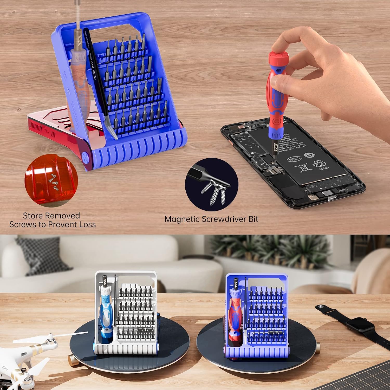 Small Precision Screwdriver Kit, 33 in 1 Professional Electronics Repair Tool - Image 7