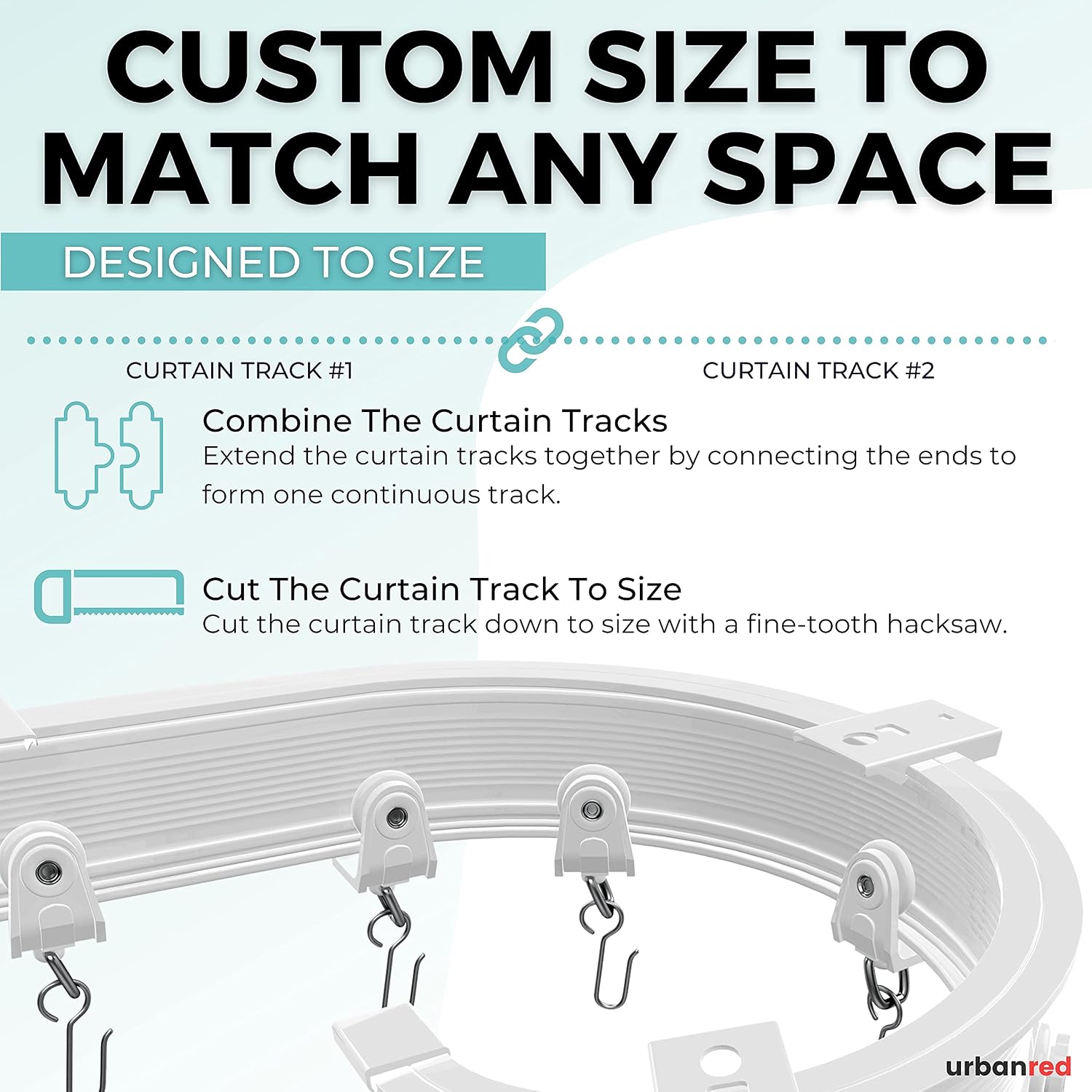 Ceiling Curtain Track - Ceiling Track Ceiling Mount for Curtain Rail with Track - Image 6