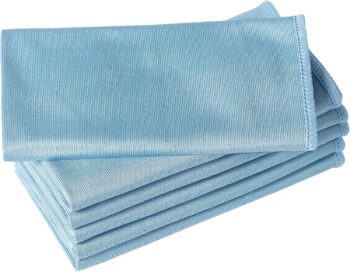 6 Pack Microfiber Glass Cleaning Cloth, 16 Inch X 16 Inch, Lint Free Quickly