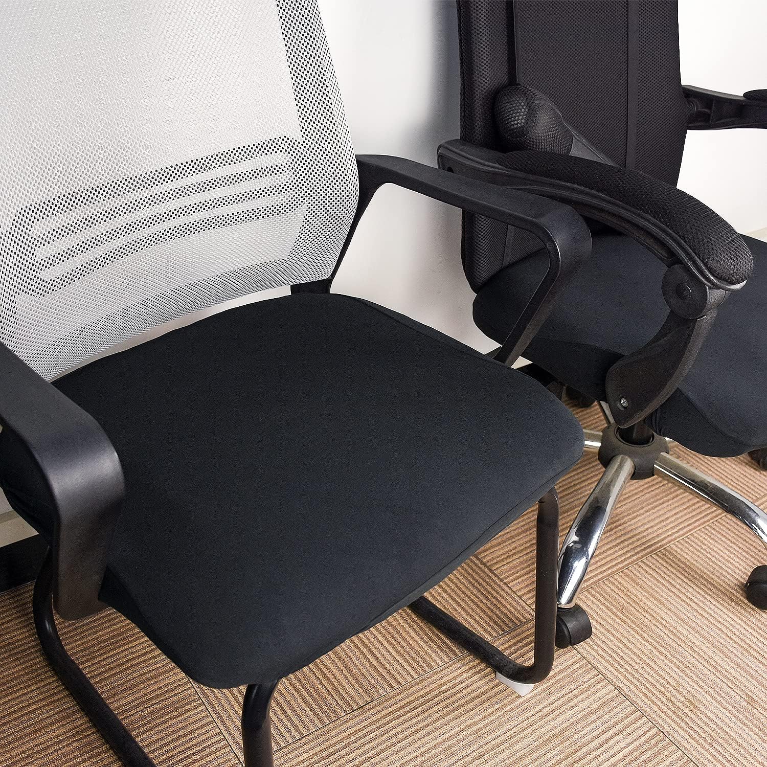 2 Pack Removable Washable Office Computer Chair Seat Covers, Desk Rotating Chair - Image 7