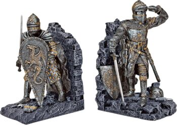 Arthurian Knight Bookend in Two-Tone Metallic (Set of 2)