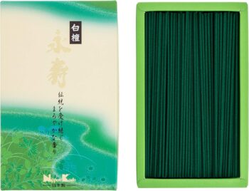 Eiju Sandalwood Incense Green 17 x 10 x 4 cm White