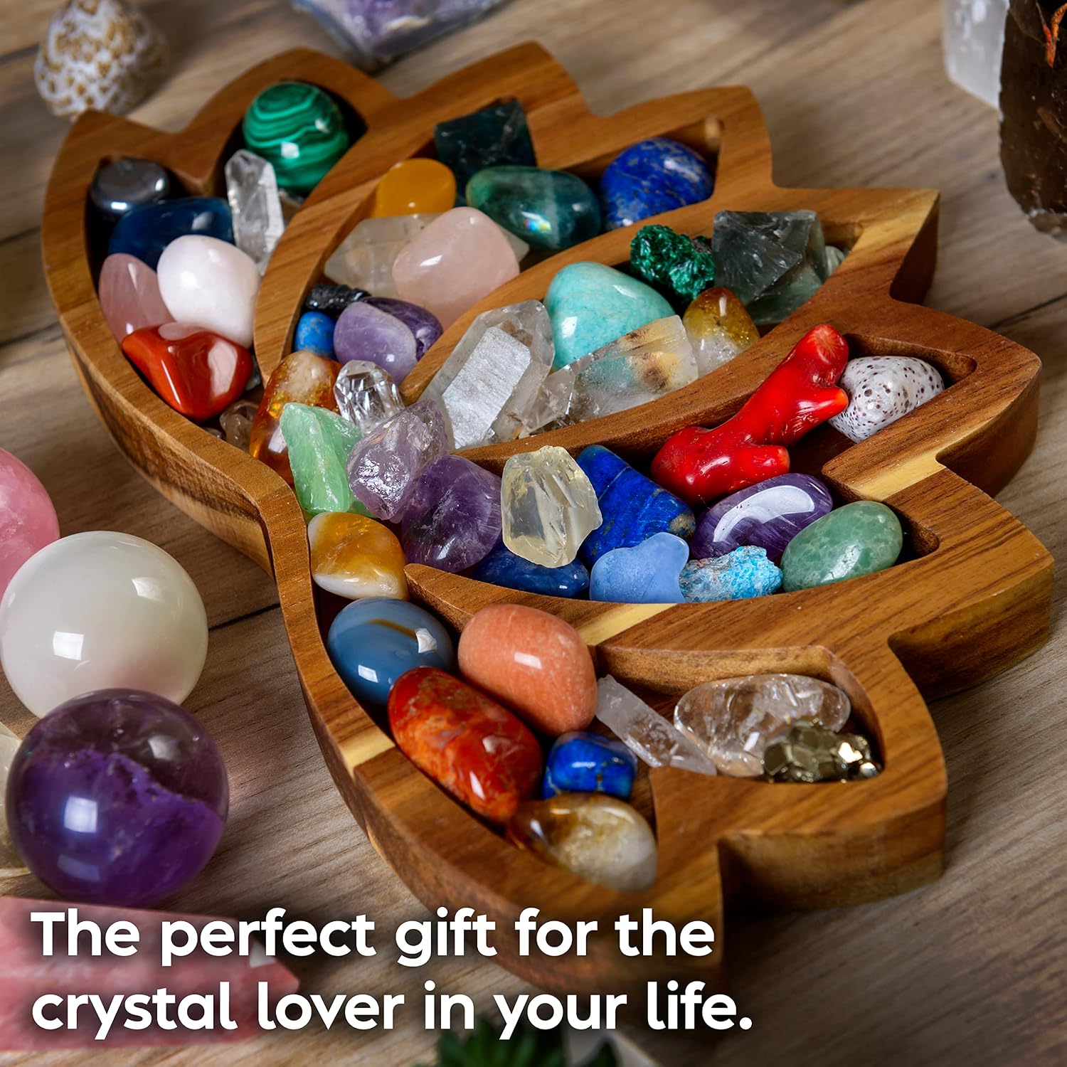 Lotus Crystal Tray for Stones - Display Your Crystals & Healing Stones - Crystal - Image 5