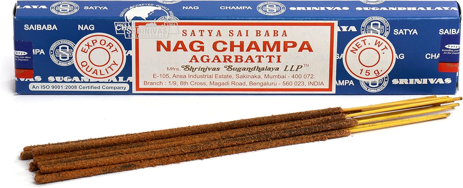 Satya Sai Baba Nag Champa Incense Sticks 15g 2 Packs