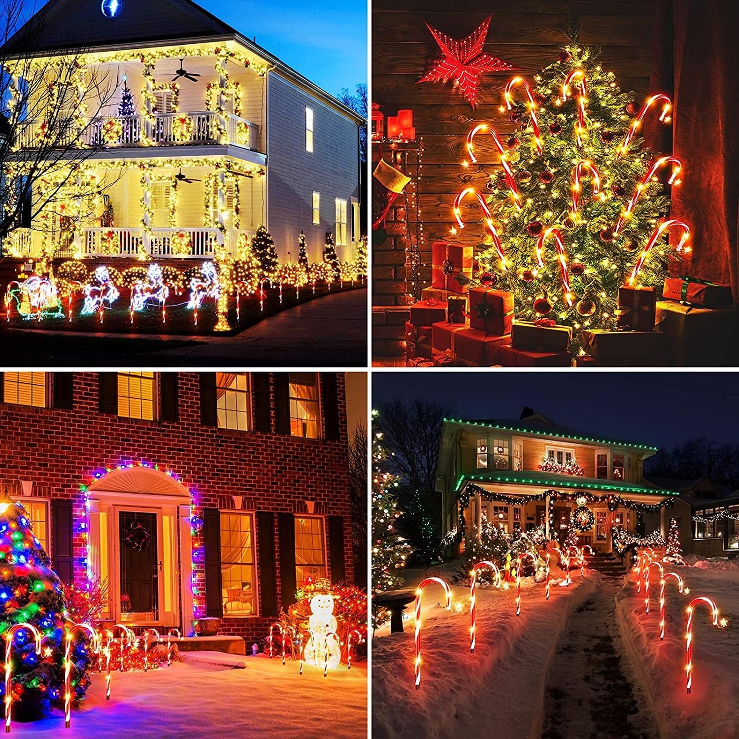 8 Pack Outdoor Christmas Decorations Solar Candy Cane Lights, Solar Christmas - Image 6