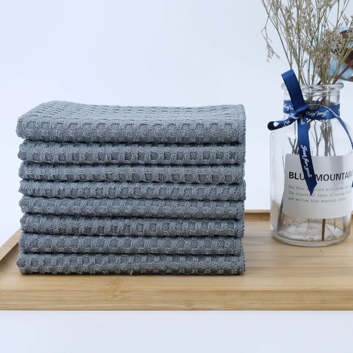 Ultra Premium Microfibre Kitchen Dish Cloth Waffle Weave, 8 Pack (30x30 cm) - Image 5