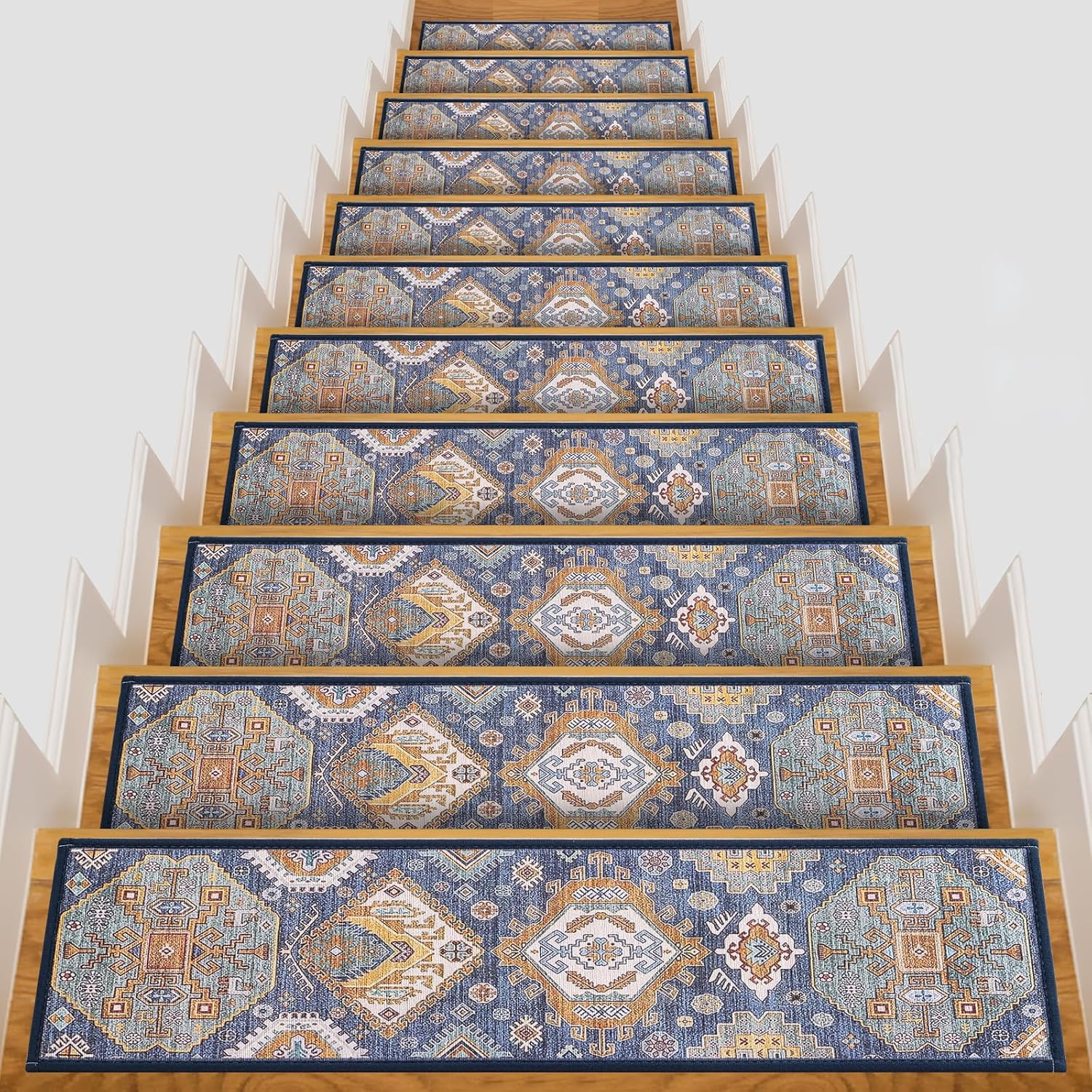 Non-Slip Washable Stair Treads,8" x 30" x 0.3", Soft and Comfortable Stair