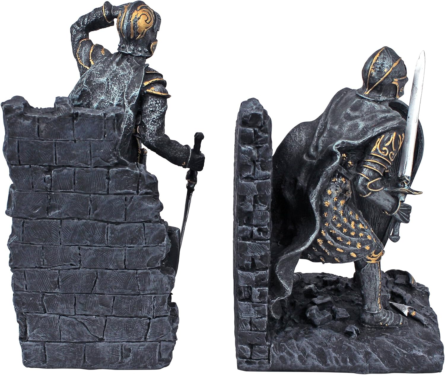 Arthurian Knight Bookend in Two-Tone Metallic (Set of 2) - Image 4