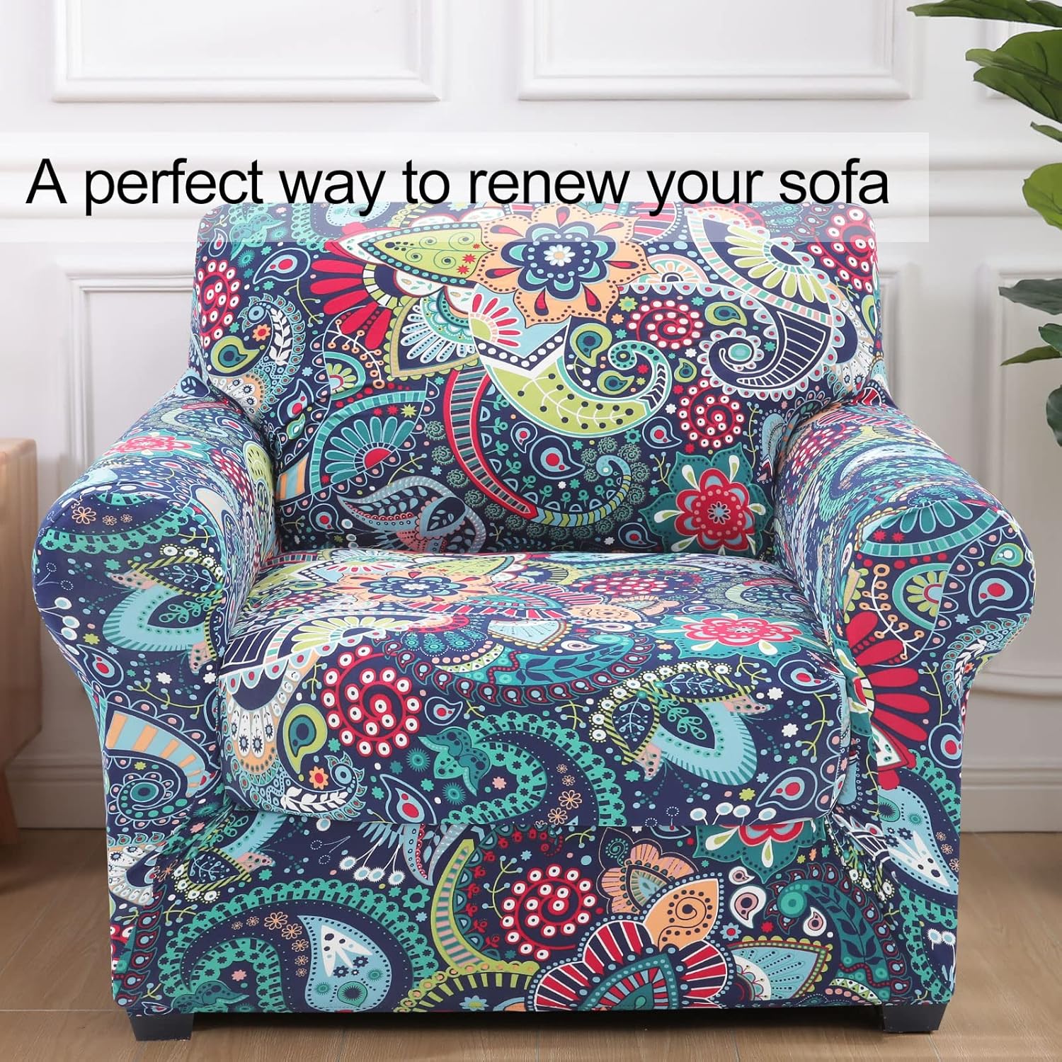 Couch Covers, Chair/Sofa Covers, Floral Pattern, Stretch, Printed, 2 Pieces - Image 8